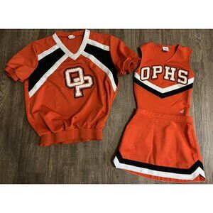 Couple Guy XL Girl 32 Top 25 Skirt Cheerleader Uniform Cosplay Costume Varsity